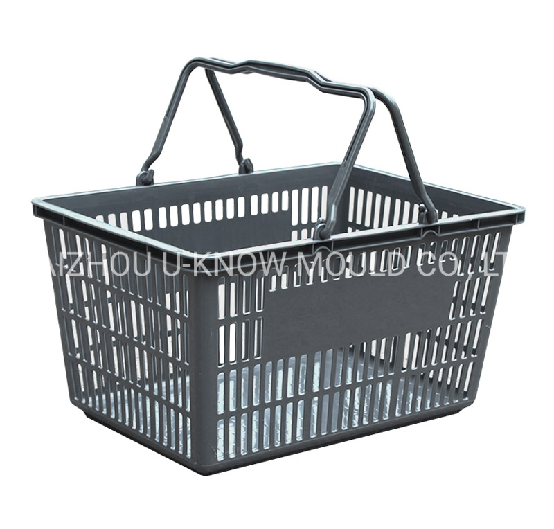 Green Plastic Shopping Basket Injection Mould Picnic Basket Mold