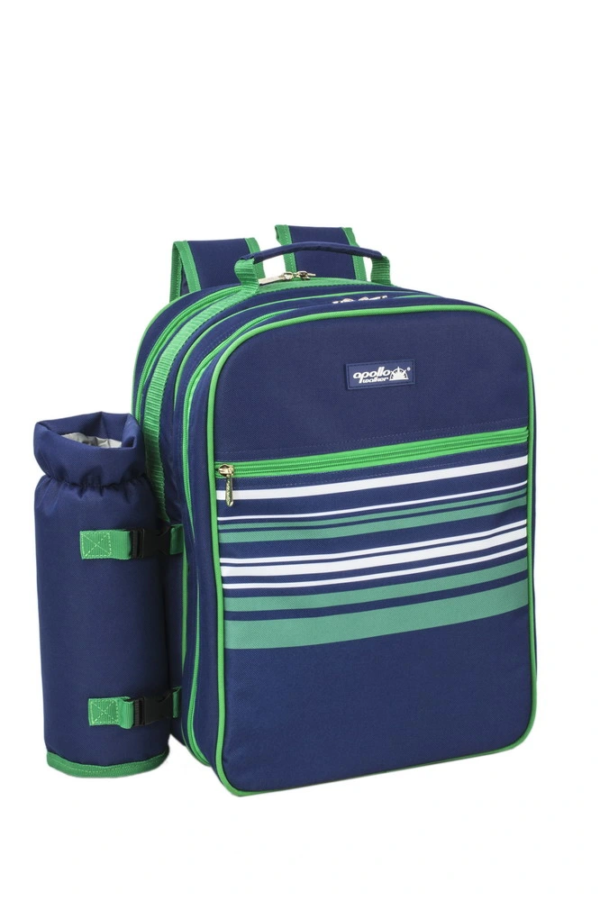 4 Person Picnic Backpack with Cooler Compartment