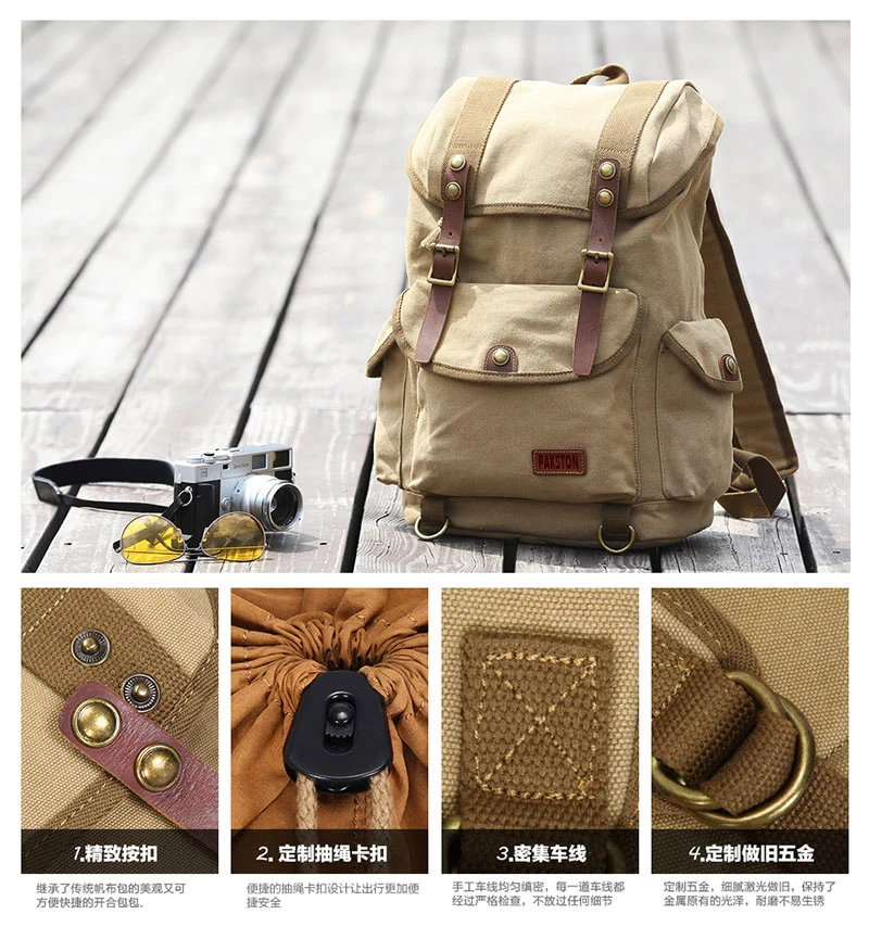 Pakston Canvas Backpack Fashion Canvas Bag Computer Bag Backpack Bag China Backpack Laptop