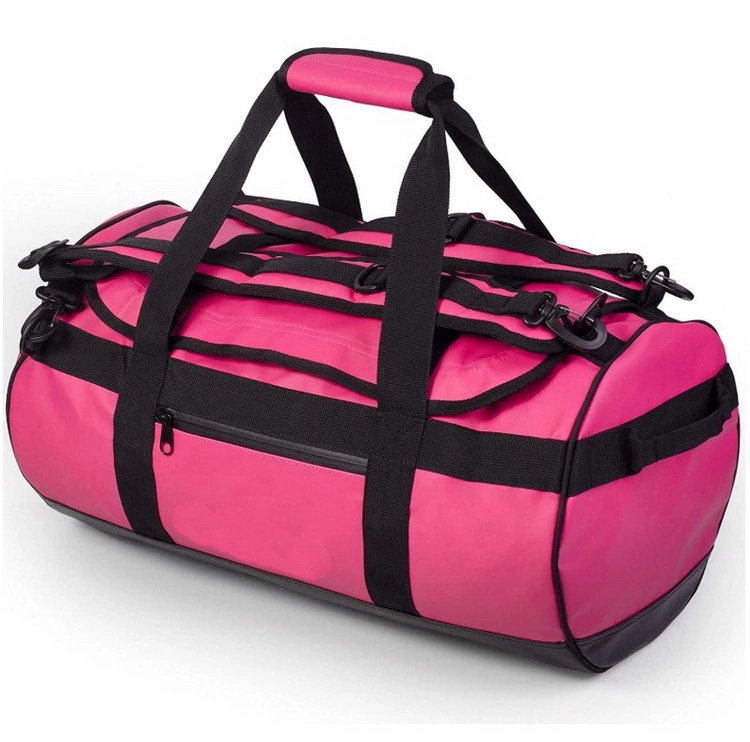 Fashion Women Ladies Convertible Waterproof Tarpaulin Large Travel Duffle Tote Bag Weekend Sports Gym Duffel Backpack