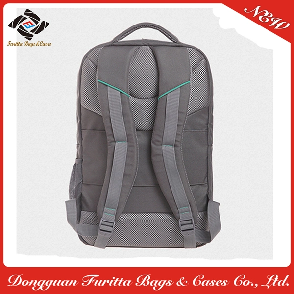 Grey Polyester 15 Inch Tote Business Message Briefcase Laptop Backpack Bag (FRT4-37)