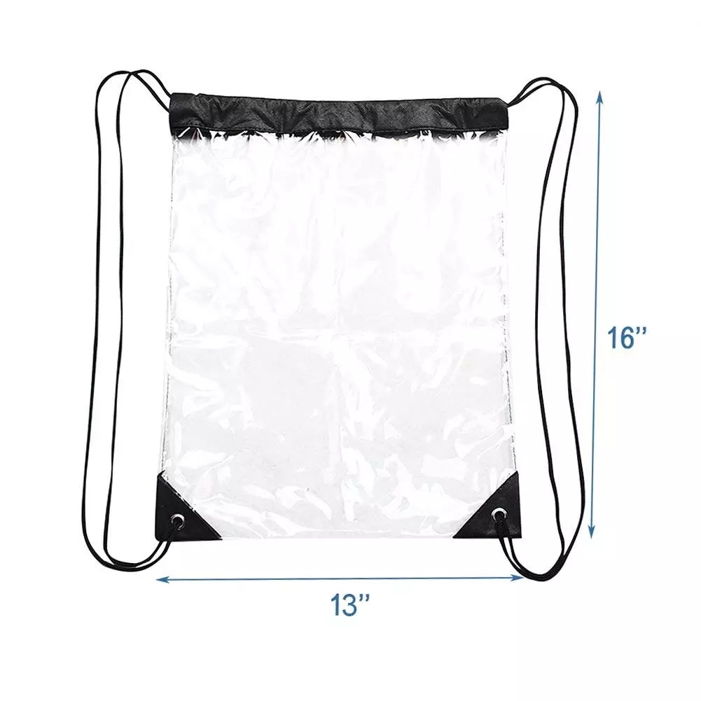 Clear Drawstring Backpack - Clear Stadium Drawstring Bag Waterproof Clear Bags Backpacks
