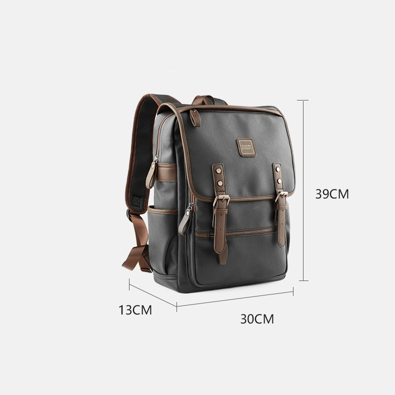 Supplier Waterproof Students Leather Backpacks Leisure Travel Business Computer Bags