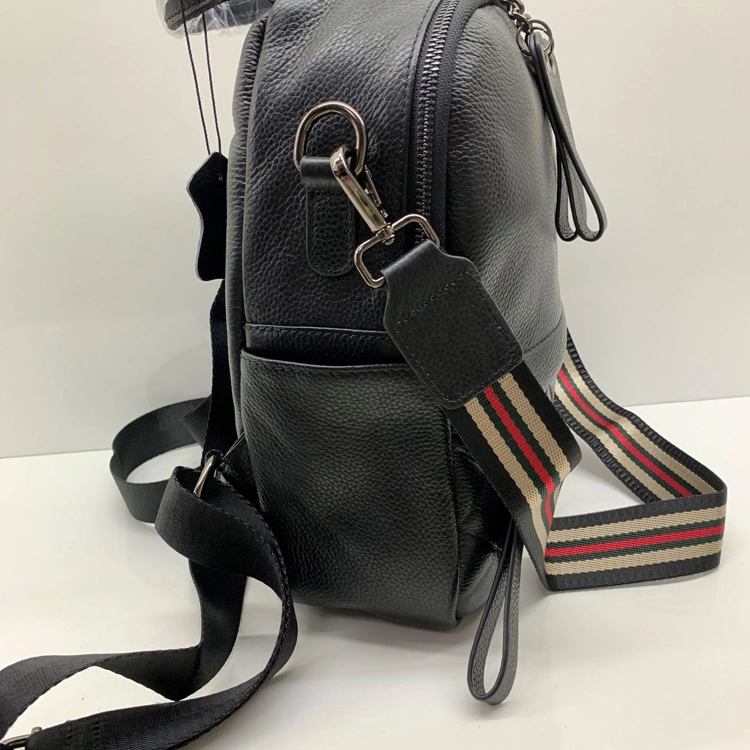 The Newest European Fashion Simple Style Real Leather Women Backpack