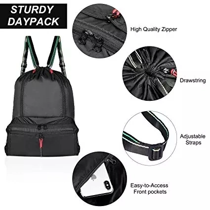Nylon Waterproof Foldable Backpack