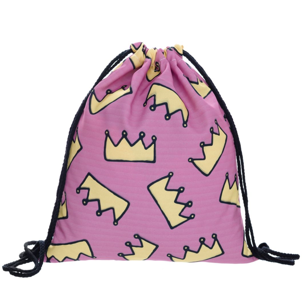 Ladies Backpack Drawstring 3D Print Bundle Pocket Rope Bag New