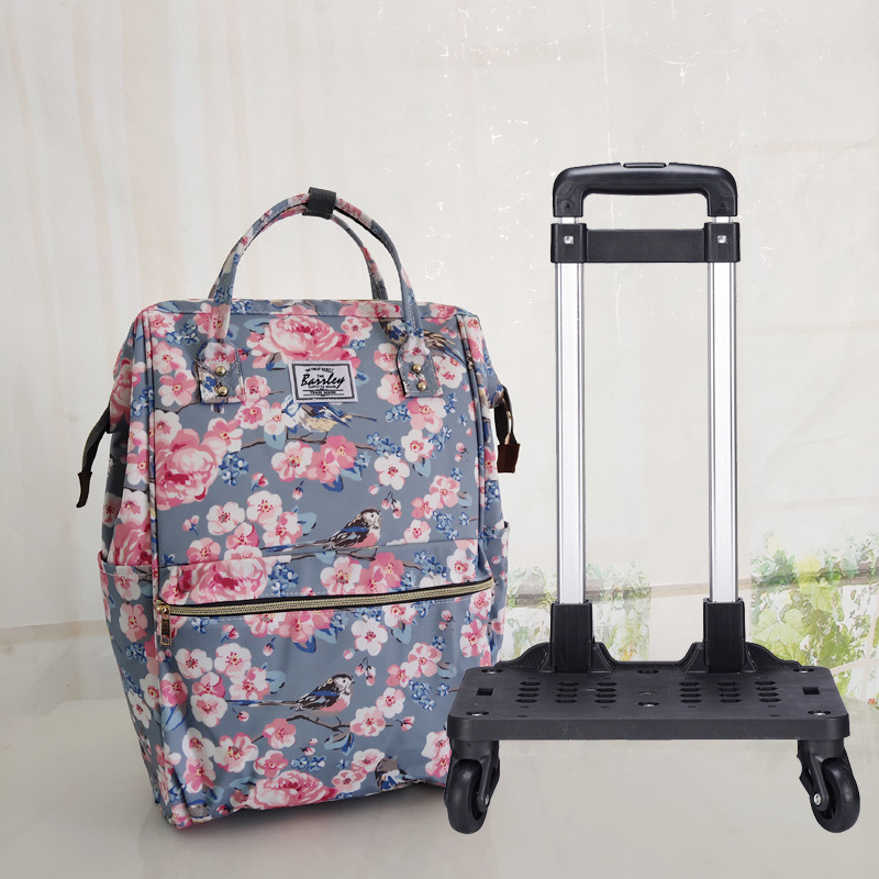 20 Inch Detachable Folding Trolley Bag Travel Backpack Suitcase Luggage