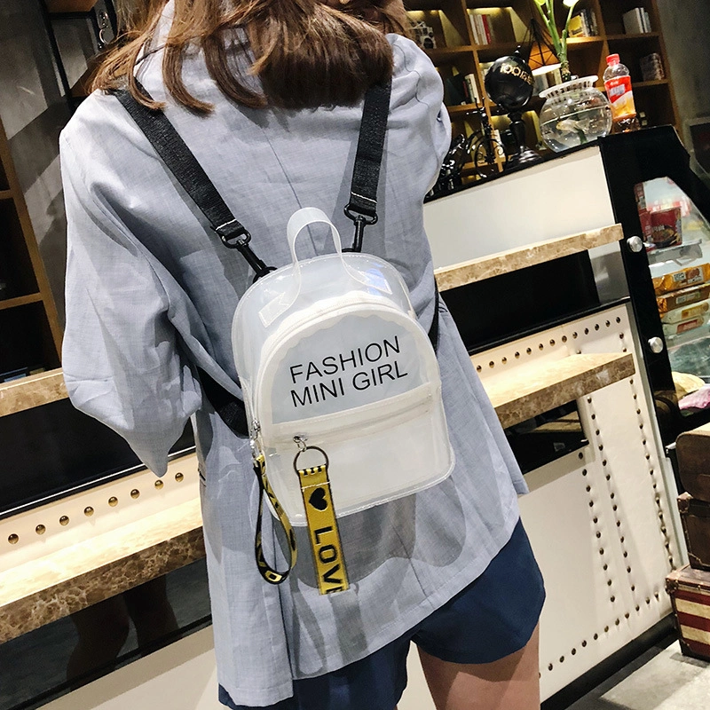 2019 New Fashion Clear PVC Girls Mini Backpack Women