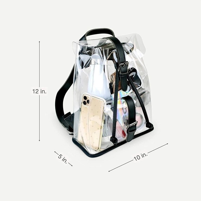 Mini Clear Backpack Small Stadium Approved Bag Women's Daypacks Packable Travel Daypack