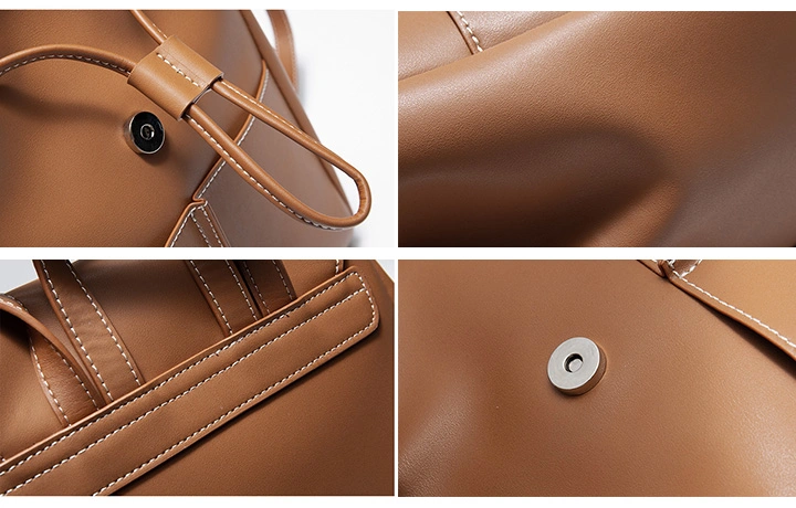 100% Real Leather Women Backpacks Custom OEM School Student Backpack Bag for Girls Travel Outside Emg6082