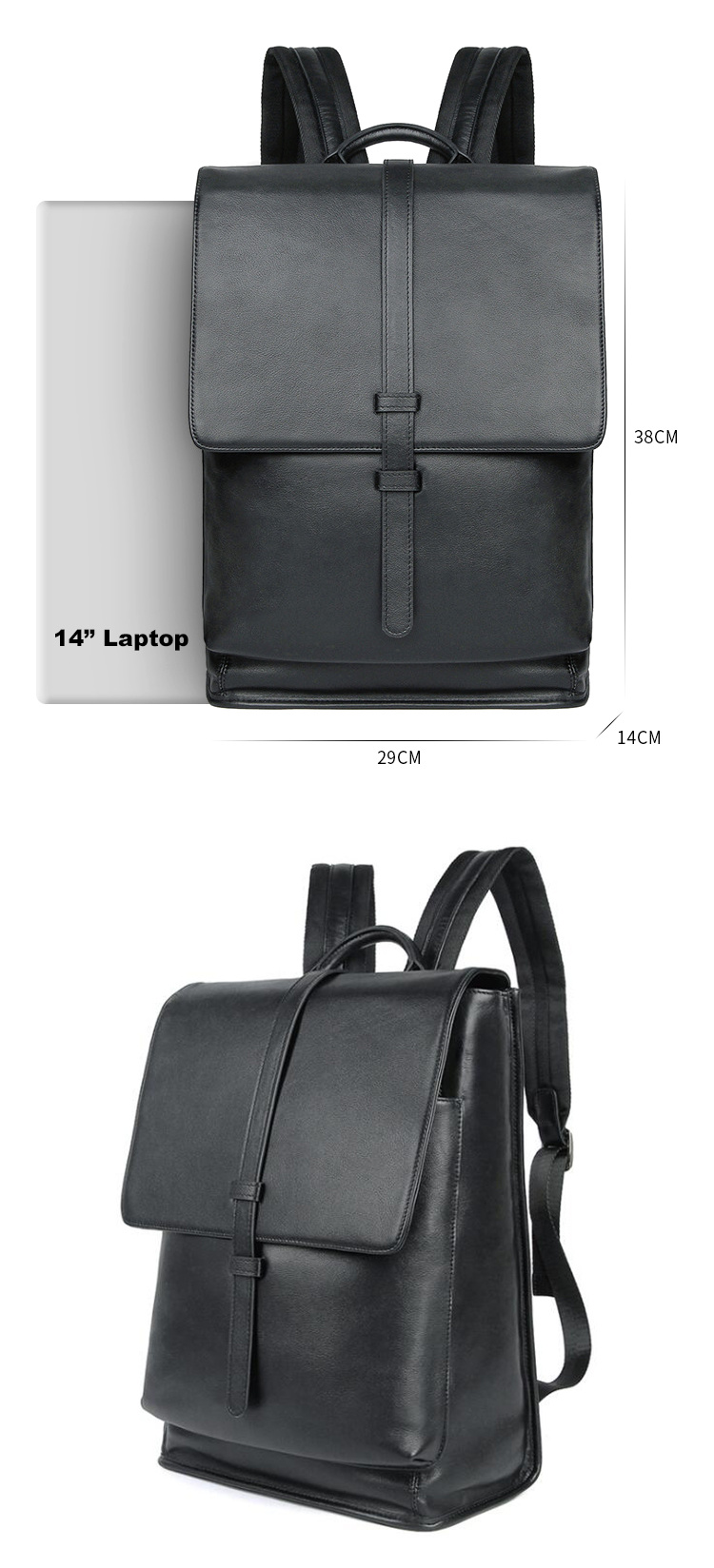 Hot Sale Factory Price Genuine Leather Laptop Backpack Official Leather Backpack for Men