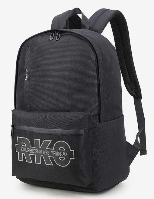 Black Korean Double Shoulder Backpack Waterproof Computer Backpack College Students Rucksack