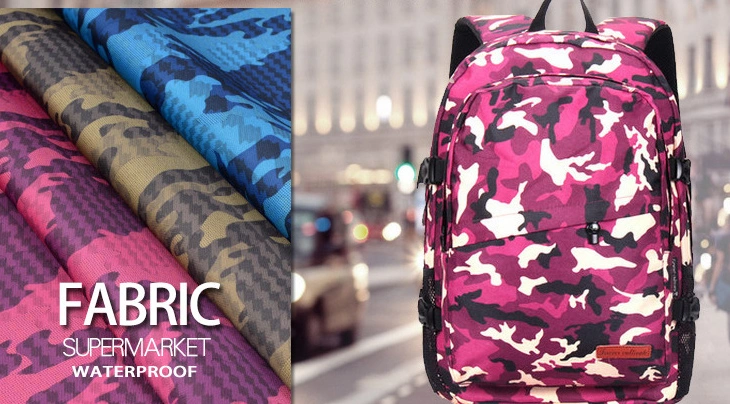 PVC Laminated Oxford 900d Camo Printed Fabric for Military Backpacks