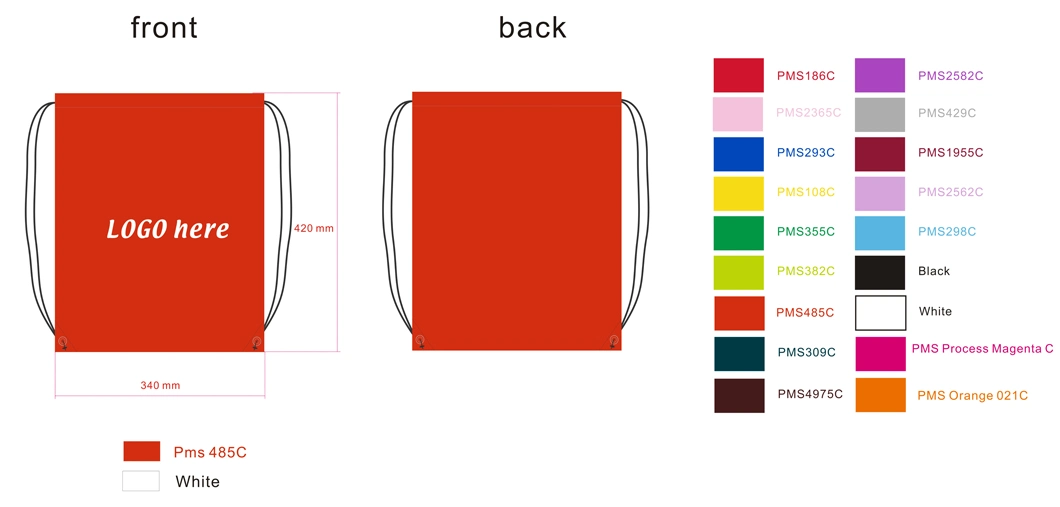 Drawstring Backpack Bags String Bag Cinch Sackpack Tote Gym Bag