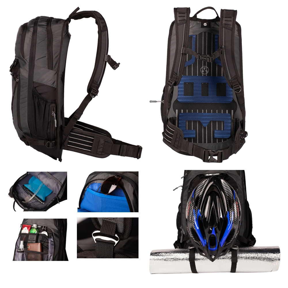 Outdoor Sports Waterproof Ultralight Bicycle Bag Cycling Riding Backpack with Helmet Holder and Movable Straps