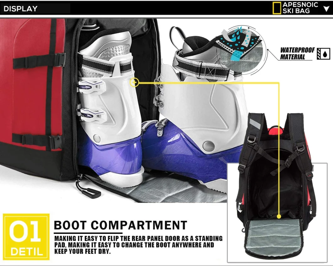 Waterproof Ski Snowboard Boots Backpack