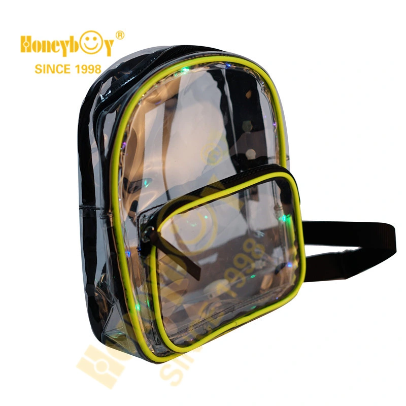 Custom Wholesale Clear Plastic Backpack Children Transparent PVC School Bag