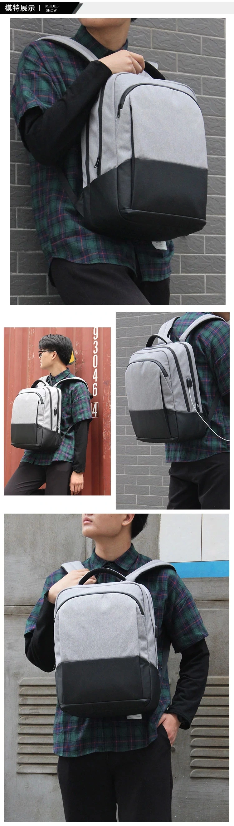High Capacity Waterproof Laptop Backpack  Anti-Theft Backpack USB Charging Travel Backpack