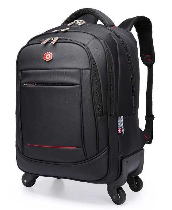 Lightweight Dual Purpose Universal Wheel Trolley Backpack Large Capacity Business Travel Backpack Travel Student Schoolbag
