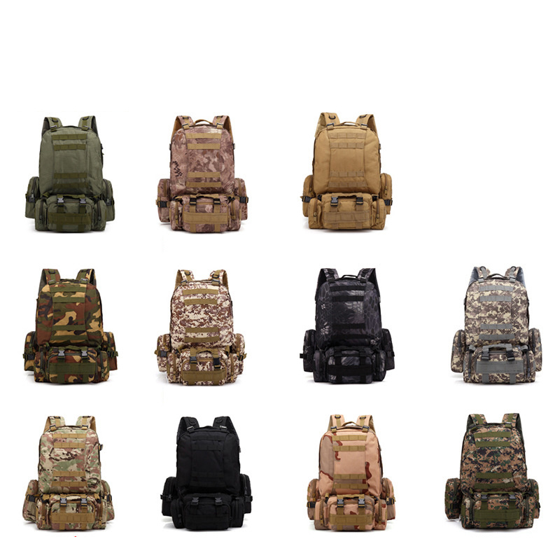 Outdoor Equipment Tactical Backpack Multi-Function Large Capacity Two-Shoulder Oxford Cloth Combination Backpack