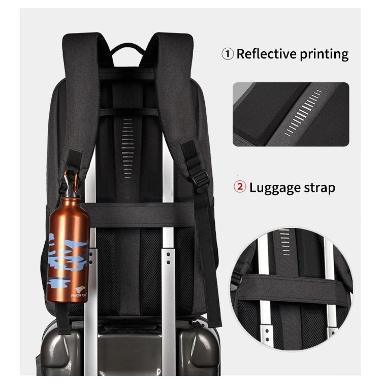 Light Weight Waterproof Travel Backpack with USB Charging Business Laptop Backpack