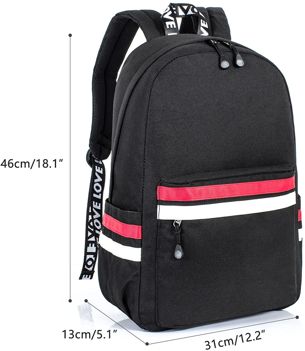 Fashion Laptop Backpack 15.6 Inch Water Resistant Causal Daypack Bag for School Travel Work Red