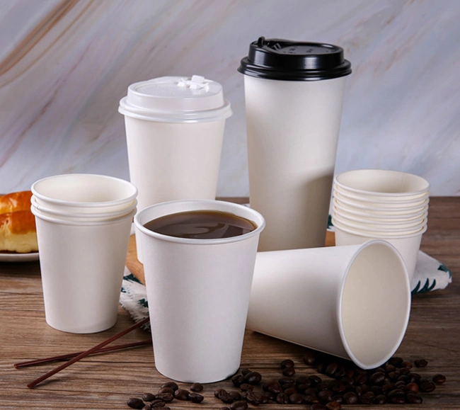 Custom Sustainable Disposable 8oz Biodegradable PLA Single Wall Paper Cups