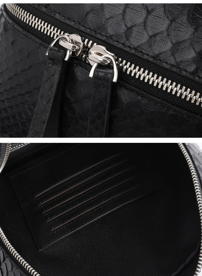 Custom Design Luxury Good Quality Python Skin Leather Women Bag Genuine Leather Ladies Backpack
