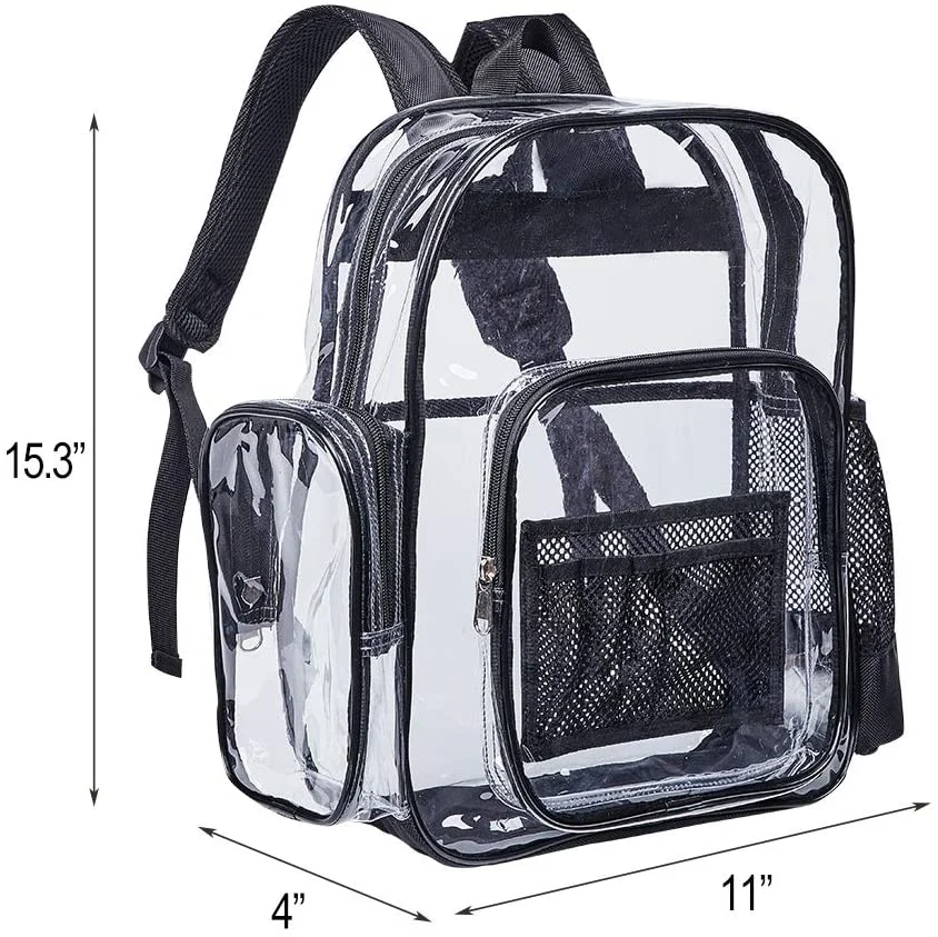 Clear Backpacks, Heavy Duty Transparent PVC Backpack
