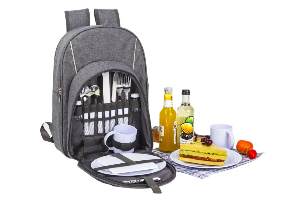 High Quality 2 Person Picnic Backpack with Cooler Compartment
