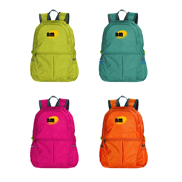 Custom Low MOQ Waterproof Folding Bag Backpack Daypack Packable Foldable Backpack with Logo