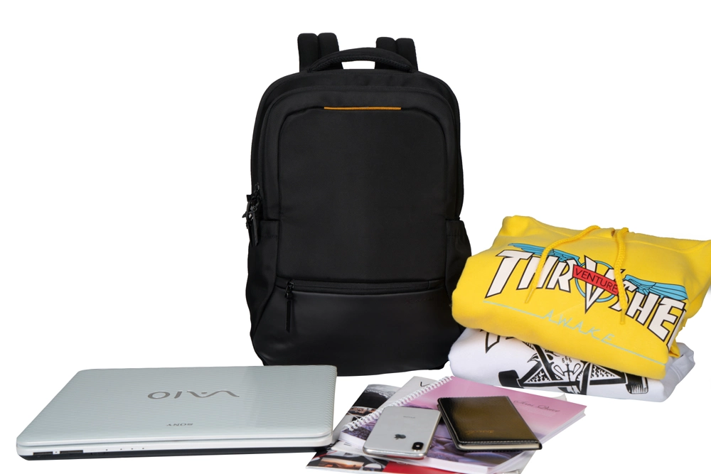 Black Men Backpacks Large Capacity Laptop Notebook Back Pack with USB Charging Port
