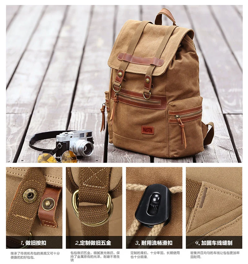 Pakston Canvas Backpack Fashion Canvas Bag Computer Bag Backpack Bag Drawstring Backpack China Backpack