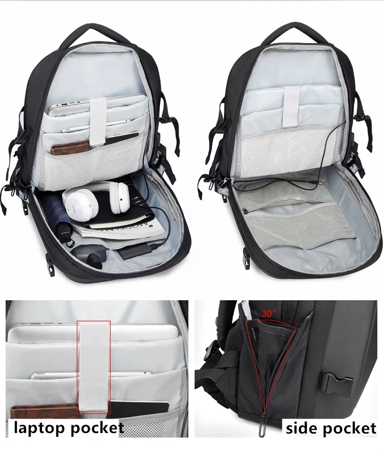Wholesale Custom Waterproof Laptop Backpacks Travelling Bags Luggage USB Port Bag for Men Backpacks