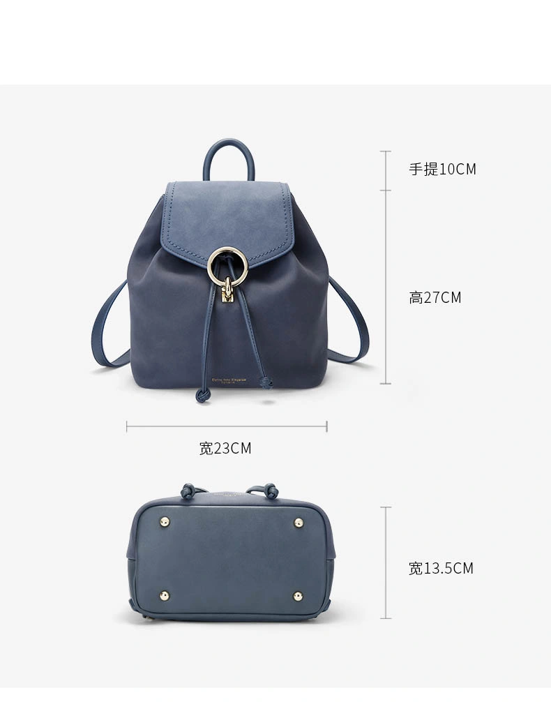 Custom Design Luxury Good Quality Leather Women Bag Ladies Backpack