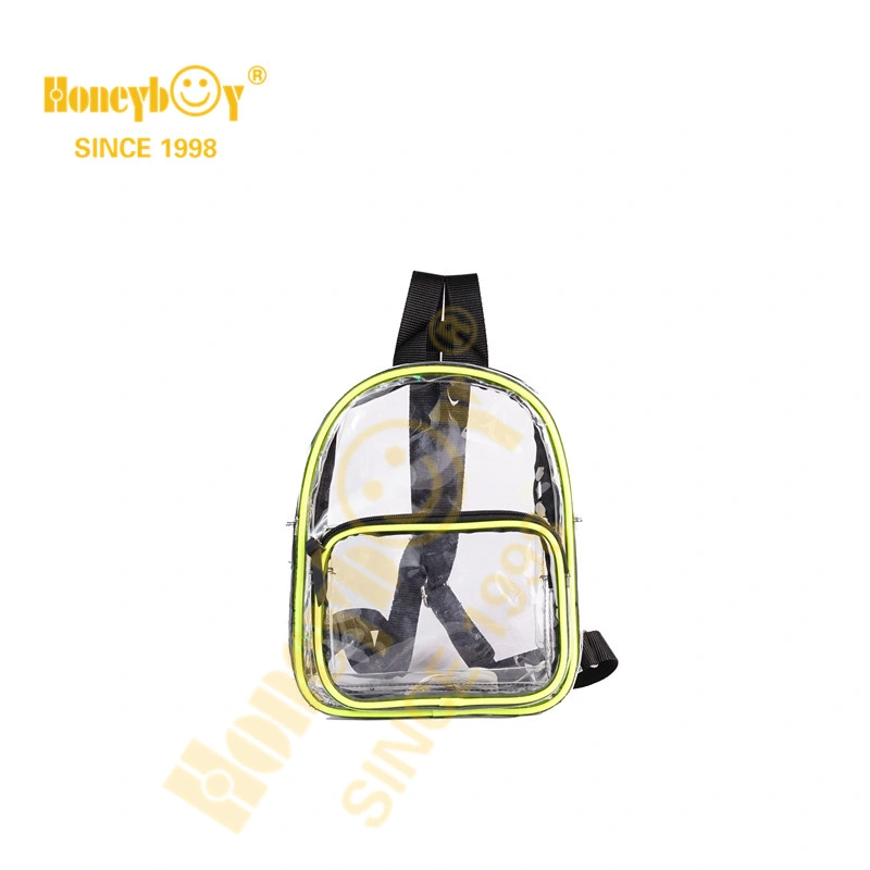 Custom Wholesale Clear Plastic Backpack Children Transparent PVC School Bag