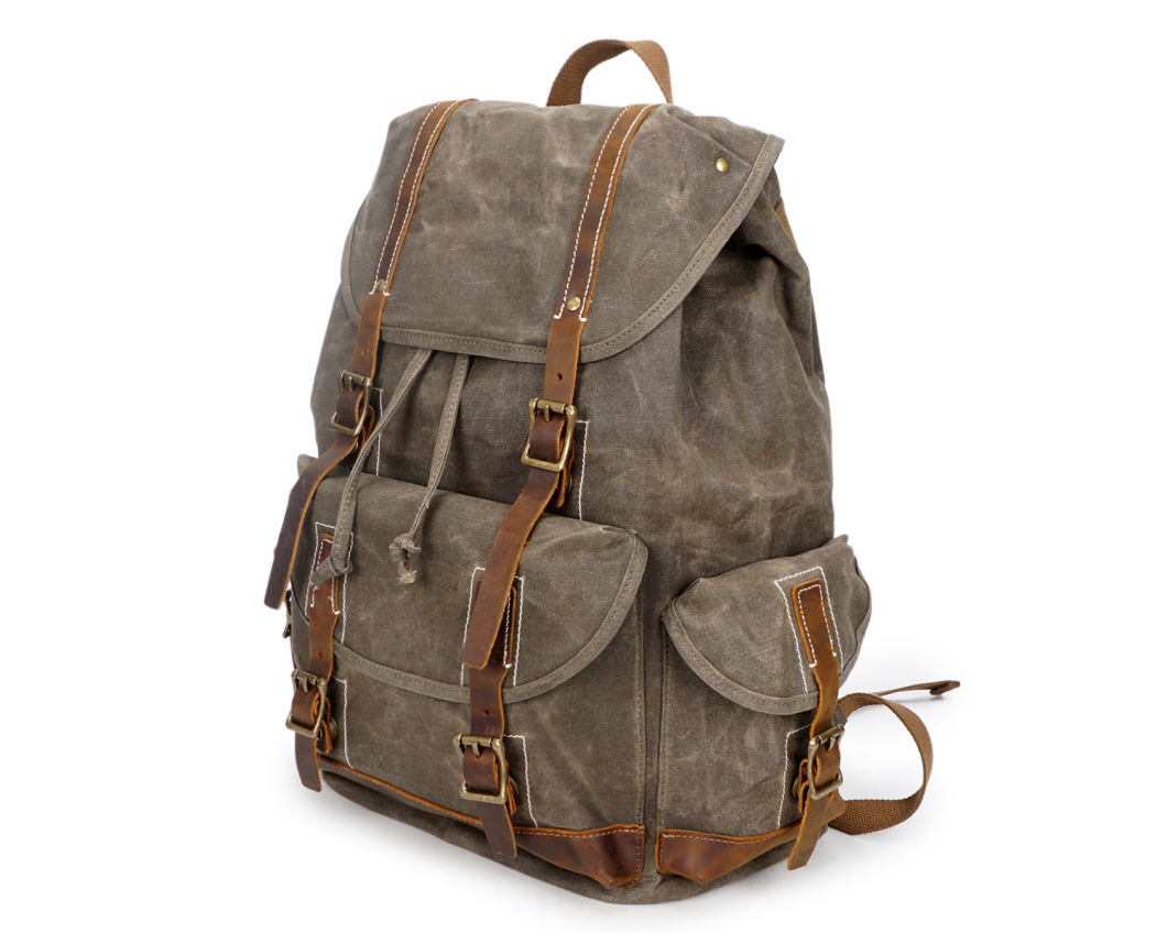 Vintage School Bag Canvas Backpack Waterproof Outdoor Travel Backpack