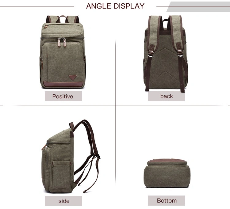 Custom Logo Big Solid Colour Back Packs Bag Unisex Teen Canvas Backpacks