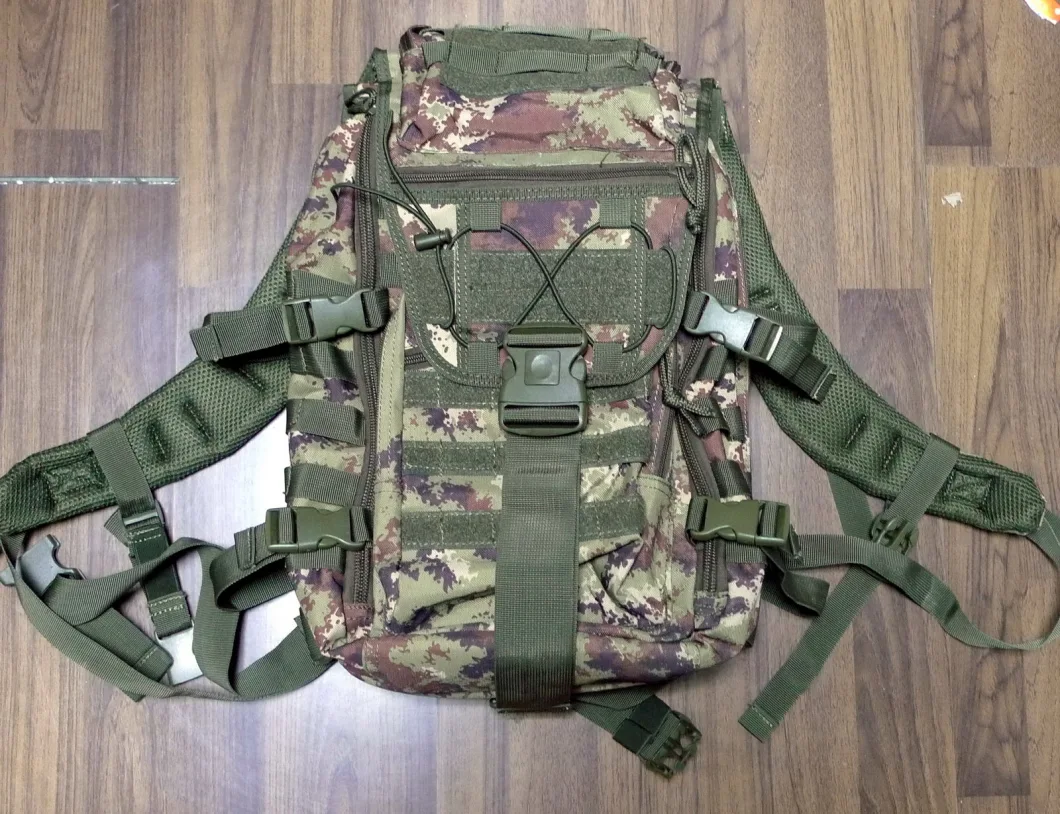 Military Bag, Backpack, Forest Camouflage Assault Durable Military Woodland Hiking Backpack Army Bagpack (CB104589)