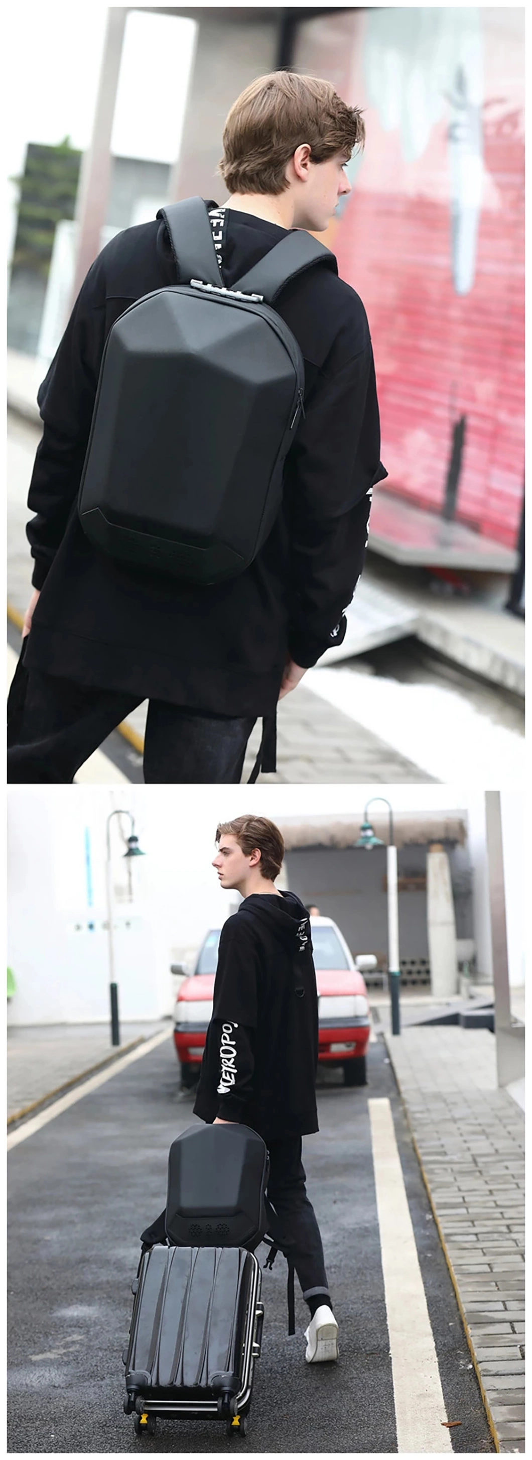Men Smart Backpack New Music Backpacks Speaker Singing Waterproof EVA Shaped Anti Theft Backpack Travelling Backpack