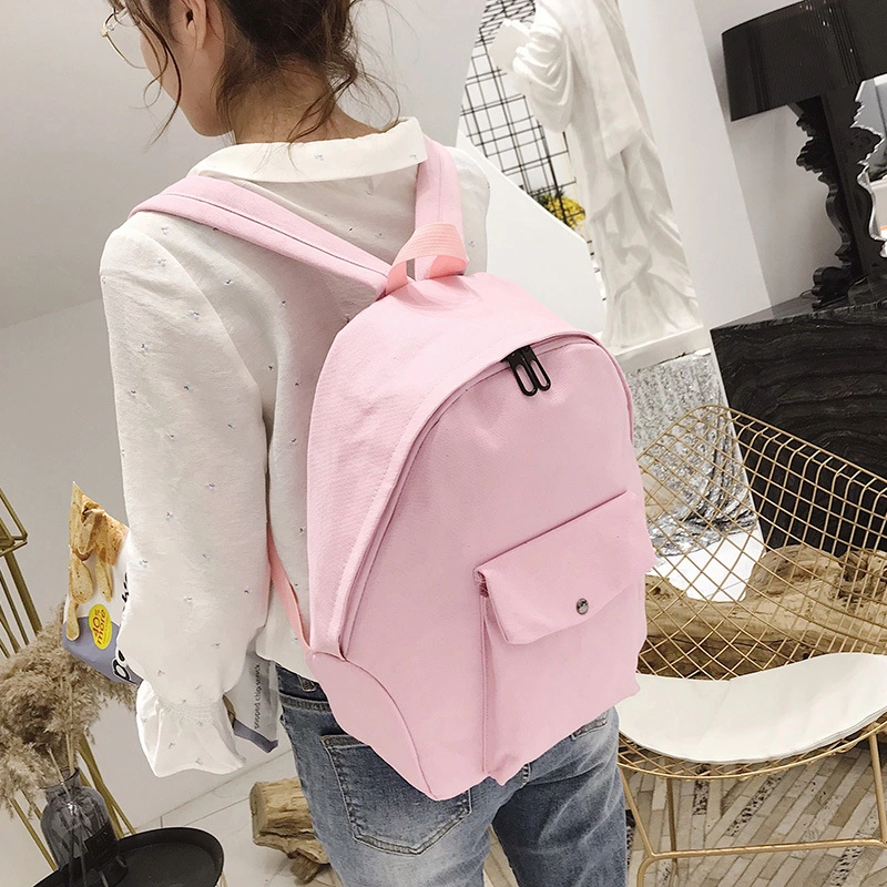 Custom on-Trend Leisure Travel Backpack Canvas Backpack Sports Bag for Girls