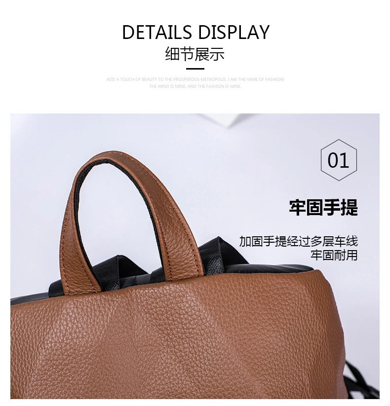 2019 New Vintage Backpack Laptop PU Leather Bag Anti Theft Backpacks