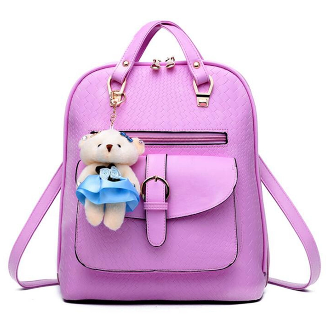 Fashion Ladies Casual School Leather Backpack Women