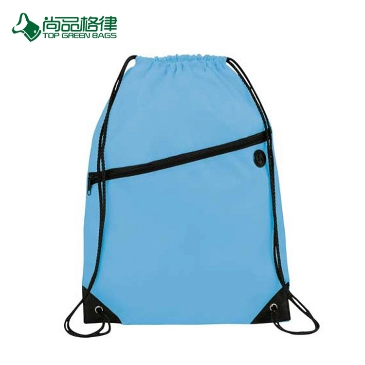 Recycled Large Size Polyester Sport Drawstring Backpack Bag