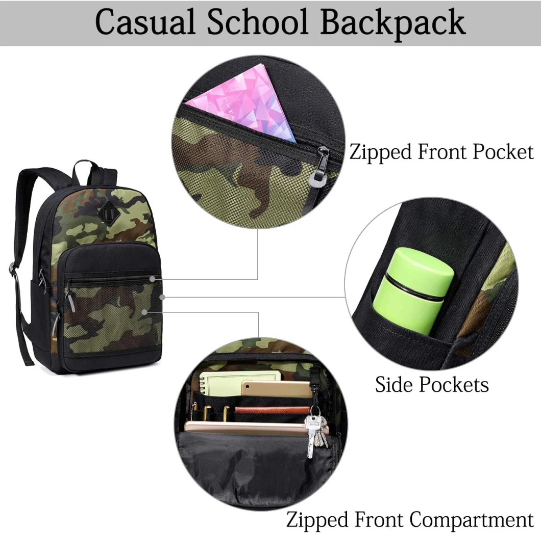 Wholesale Camo School Backpack Bookbag for Men Women