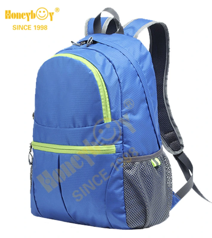 Promotional Cheap Outdoor Travel Ultralight Folding Back Pack Polyester Waterproof Foldable Backpack