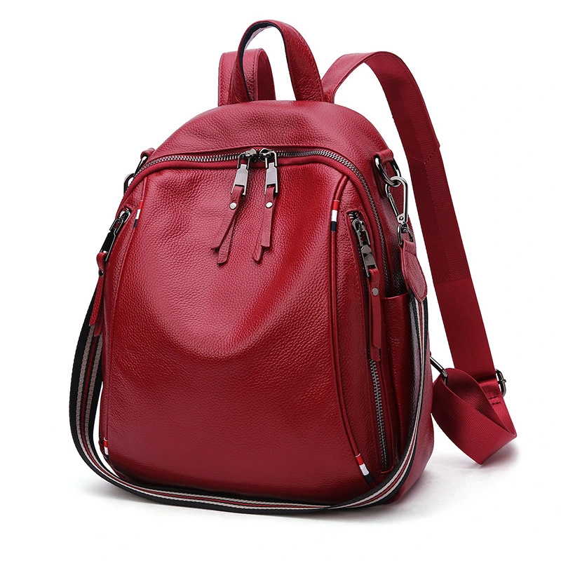 2020 High Quality Cowhide Leather Backpack for Fashion Women Backpack in Factory Wholesale
