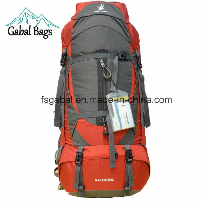Durable Nylon Camping Backpack for Outdoor Use with Adjustable Back