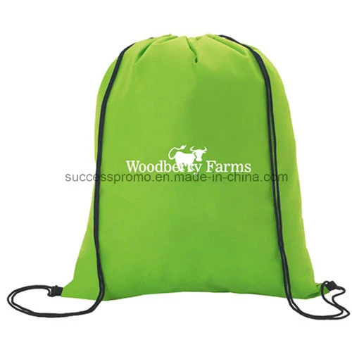 Promotional Recycled Cotton Canvas Backpack Drawstring Bag