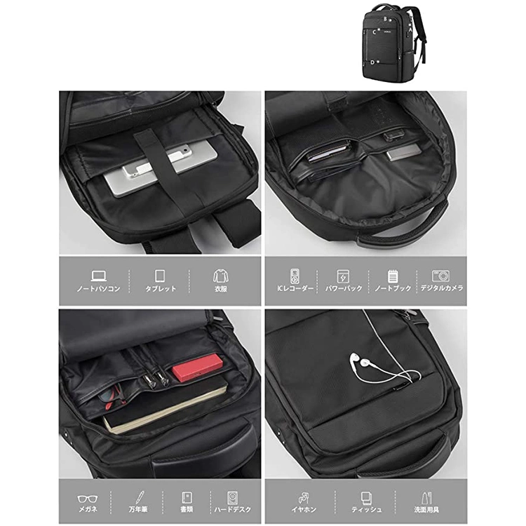 High Quality Durable Lightweight Business Laptop Bags with USB Port Wholesale Backpacks for Notebook 15.6